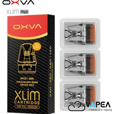 OXVA Xlim Top Fill SS cartridge 0,8ohm 3ks