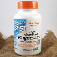 Doctor’s Best Magnesium High Absorption 100% chelated hořčík chelát 120 tabliet