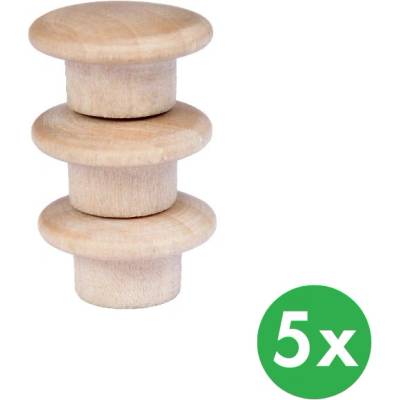 B2B Partner Dřevěné magnety pro skleněné i bílé magnetické tabule, sada 5 ks