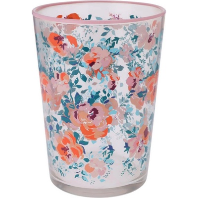 Excellent EH Houseware Velká sklenice s květinovým vzorem růžová vícebarevný 510 ml