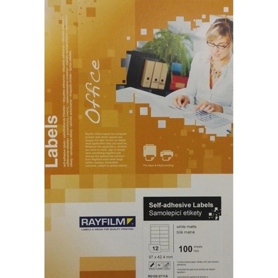Rayfilm R0100.0711A samolepící 97x42,4mm bílé 100 listů – Zboží Dáma