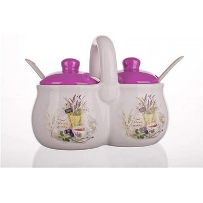 Banquet Sada keramických dóz se lžičkami Lavender 2 ks 210ml – Sleviste.cz