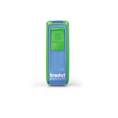 Trodat Кутия за печати Trodat 9511 джоб (38х14 мм) Зелено-Синя (9511Z/K/F) (9511Z/K/F)