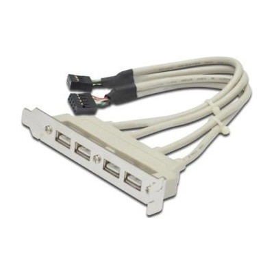 PremiumCord USB vývod z MB na záslepku (4x typ A) spec. zapojení (4016032283454)