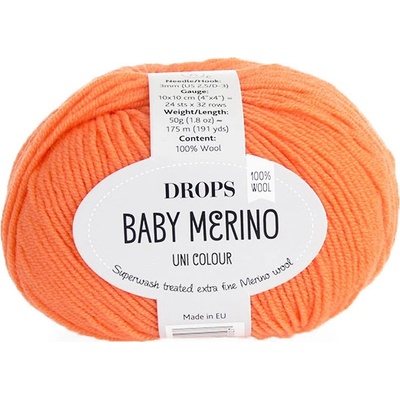 Příze DROPS Baby merino uni color 36 - oranžová