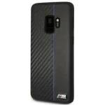 BMW Луксозен Кожен Калъф за Samsung S9, BMW Carbon/Leather M Case, Черен (BMHCS9CAPNBK)
