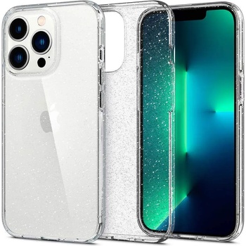 Spigen Liquid Crystal Glitter Case - тънък силиконов (TPU) калъф за iPhone 13 Pro (прозрачен)