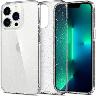 Spigen Liquid Crystal Glitter Case - тънък силиконов (TPU) калъф за iPhone 13 Pro (прозрачен)