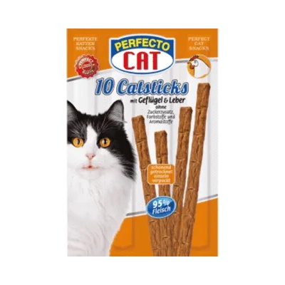 Perfecto Cat Sticks - Саламени пръчици за котки с домашни птици и дроб 50 гр