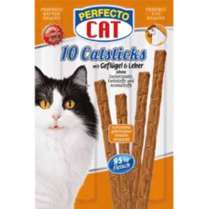 Perfecto Cat Sticks - Саламени пръчици за котки с домашни птици и дроб 50 гр