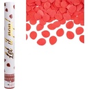 Vystreľovacie konfety lístky ruží červené papírové- 40 cm