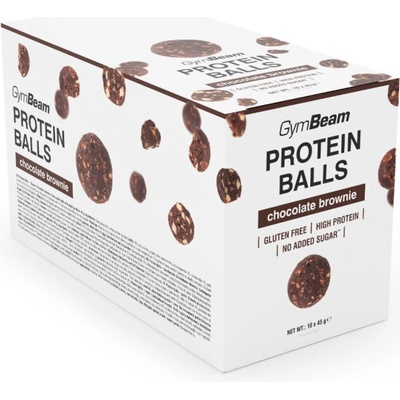 GymBeam Proteinové kuličky čokoládové brownie 10 x 45 g