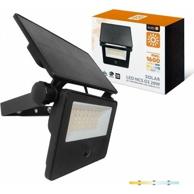 Solárny LED reflektor, 20W, 4000K. detektor pohybu, 3CCT, IP54