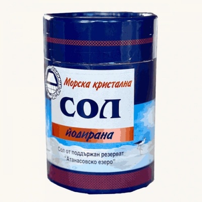 Морска кристална сол йодирана Атанасовско езеро 500гр