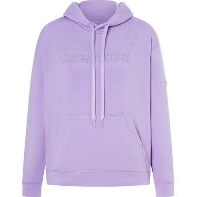 super. natural Дамски вълнен пуловер super. natural Women's Favourite Hoodie - Lavender (105-4296-0313)