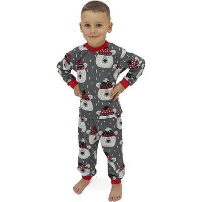 ESITO Dětské pyžamo Christmas bear šedé šedá