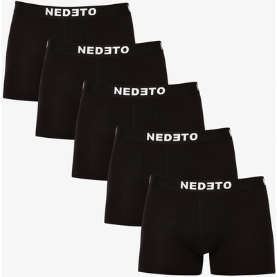 Nedeto Комплект от пет мъжки боксерки в черно Nedeto Nedeto | Cheren | МЪЖЕ | 4XL