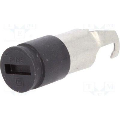 SCHURTER 0031.1661 Adaptér; 6,3x32mm; 10A; 250VAC; FEC; lékařská; černá; UL94V-0; IP40