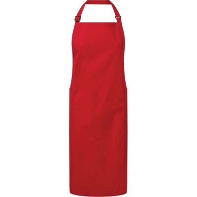 Premier Workwear Zástěra z recyklovaného materiálu a biobavlny PR120 Red Pantone 200 86x72cm
