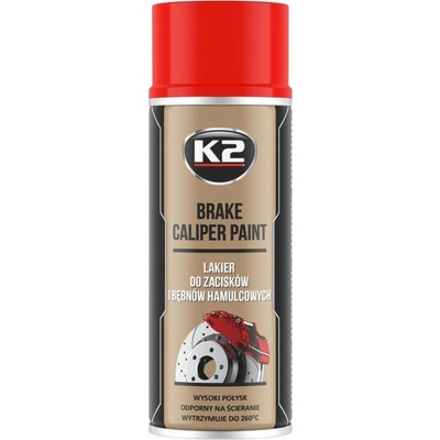 Lak na brzdové třmeny K2 Brake Caliper Paint 400 ml červený (červená)