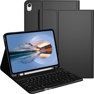 Apple Bluetooth Клавиатура-Калъф за Apple iPad (2025) / 10.9" (2022) - Отделяема, 3 Ъгъла, Съвместим със Зареждане на Стилус, Вкл. Протектор, Черен