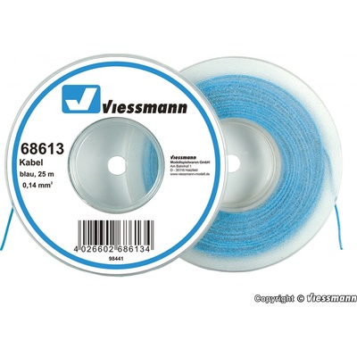 Viessmann Kabel na cívce, modrý 25 m 68613
