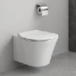 Ideal Standard Комплект за окачена тоалетна чиния Connect Air Aquablade с тънък капак с плавно затваряне (E005401+E036601)