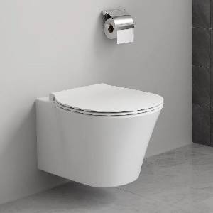 Ideal Standard Комплект за окачена тоалетна чиния Connect Air Aquablade с тънък капак с плавно затваряне (E005401+E036601)