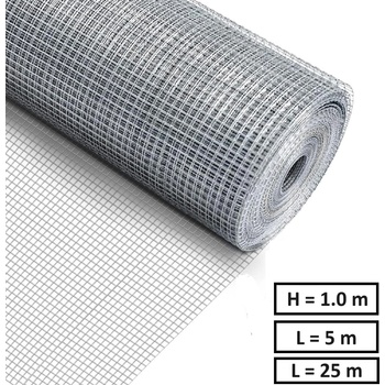 NIKA Електрозаварена мрежа HOBBY FENCE, 12.7 x 12.7 мм, ø 1.0 мм. , поцинкована (RO 81949)