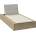 vidaXL Шезлонг с плаваща възглавница Beige Poly Rattan (4104206)