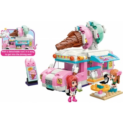 Qman Конструктор, Qman, Cherry, Розов ван за сладолед, 388 части