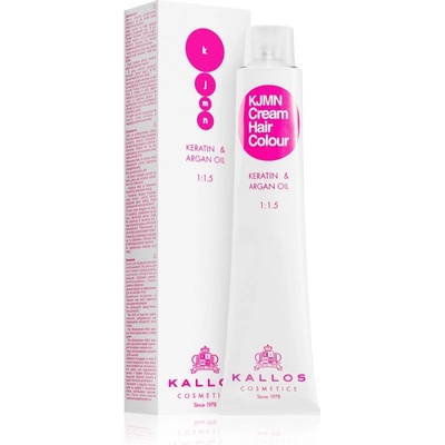 Kallos KJMN Professional Cream Hair Colour Keratin & Argan Oil боя за коса с кератин и арганово масло цвят 5.00 Light Brown Plus 100ml