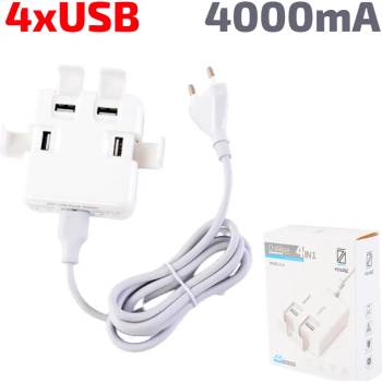 Image 1 of YourZ Зарядно за телефон 4xUSB 4000mA 110-220V YOURZ YZ-CL4