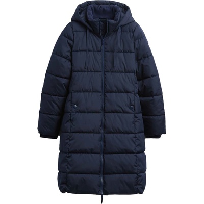 GAP V-FRCH LONG PUFFER COAT tmavo modrá