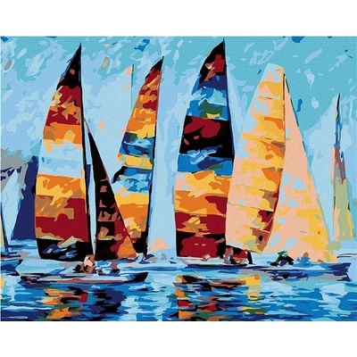 zuty malování podle čísel Plachetnice na moři 100 x 80 cm vypnuté plátno na rám