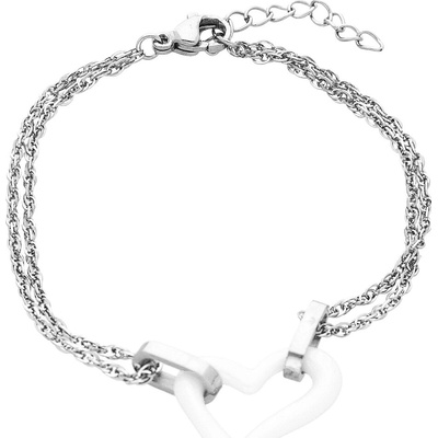 Ewena dámský náramek z chirurgické oceli se srdíčkem CKR757