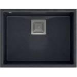 Quadron Unique David 50 композитна мивка за под плот, черна - неръждаема стомана 55x42 см (HQD5542U8-BS) Мивка за вграждане