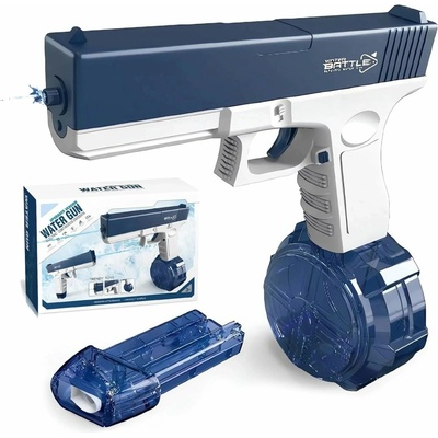 BATTLE Elektrická vodní pistole - Glock, 2 zásobníky, modrá – Sleviste.cz