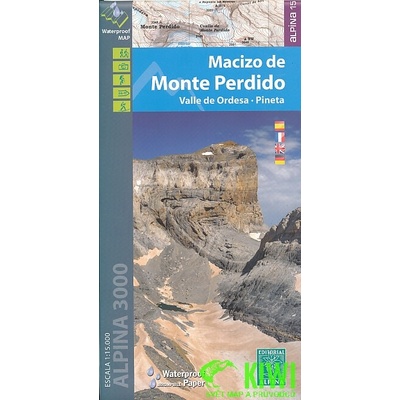mapa Macizo de Monte Perdido 1:15 t. voděodolná