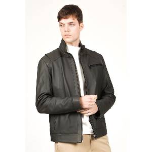 Jacket Club Мъжко яке от естествена кожа #318838 (318838_Сив)