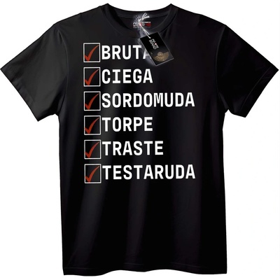 NOONEBRAND Тениска Списък на отрицателни прилагателни - 3XL, Black