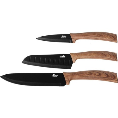 Maku (Финландия) Комплект ножове maku с черно острие - 3 бр (tb maku 309894)