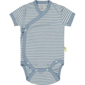 Bio Baby Бебешко боди на райе Bio Baby - Органичен памук, 50 сm, 0-1 месеца, синьо (97222109) - baby
