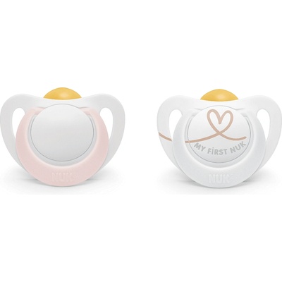 Nuk Каучукови залъгалки NUK - Star, за момиче, 0-6 m, 2 броя (10726070-Момиче)
