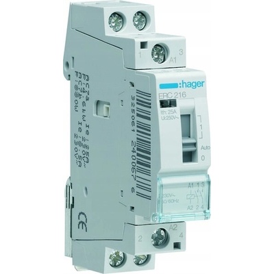 Hager Instalační relé 230VAC 2NO 16A IP2X, 1 modul
