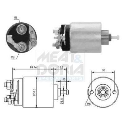 Elektromagnetický spínač, startér MEAT & DORIA 46104