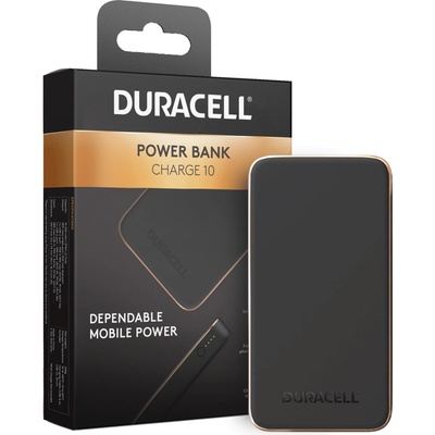 Duracell Външна батерия Duracell 10 000 mAh PD 18W Power Bank DRPB3010A, 1 x USB-C + 1 x USB-A - Черна