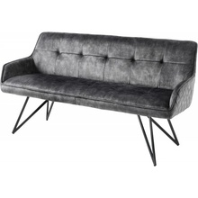 Interior DE Stolová lavice Euphoria 160 CM tmavě šedá sametSL43127