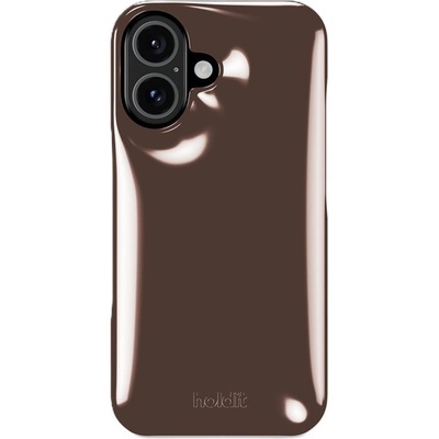 Holdit Гръб Holdit Puffy за iPhone 16 - Chocolate