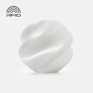 Bambu Lab PLA филамент Bambu Lab PLA Silk+, 1.75 mm, 1.0 kg, White 13110, Refill